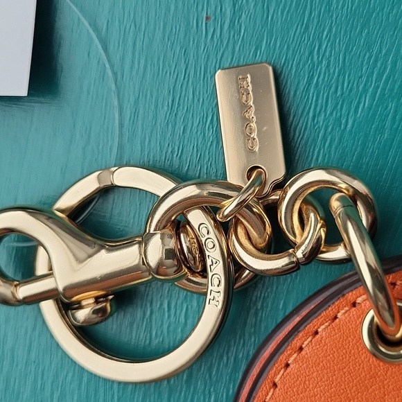 COACH Mirror Charm - Orange with Gold Metal - Picture 4 of 4